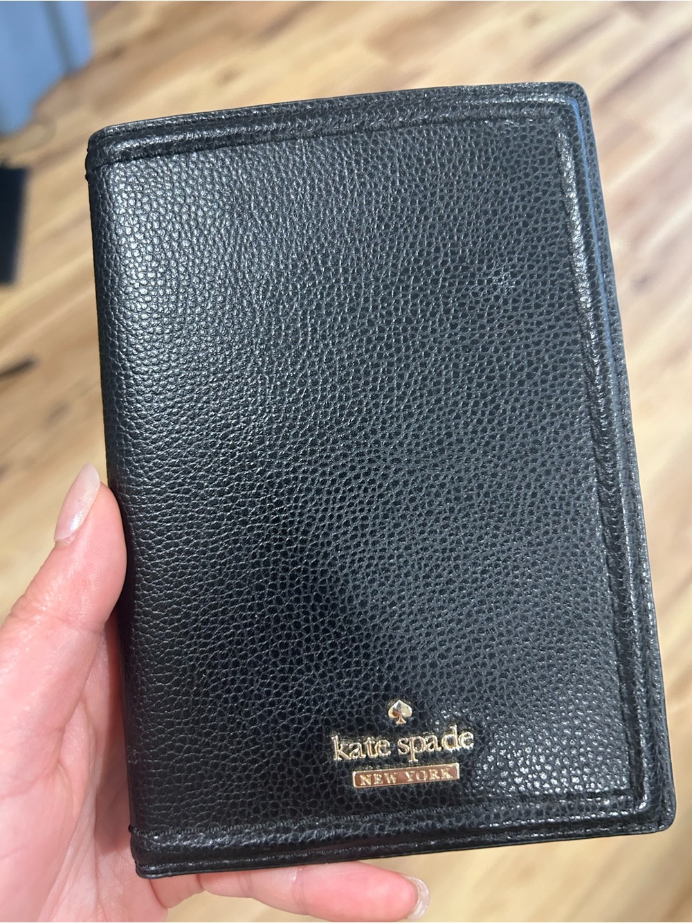 kate spade Black Passport Wallet